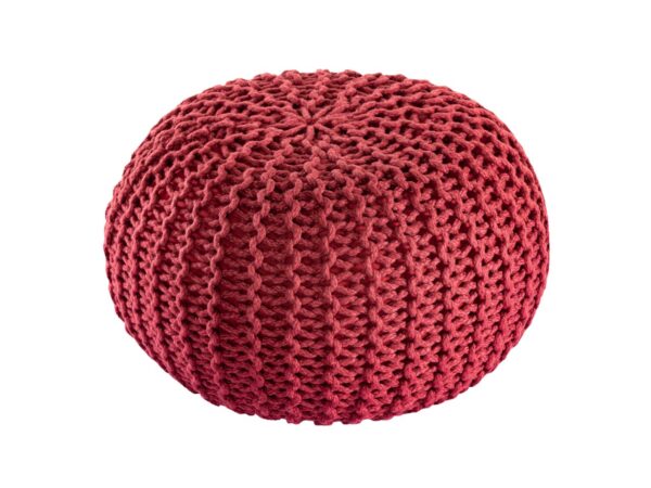 Pouf PREMIUM ø45cm tabouret pouf tricoté terrasse intérieure piscine jardin durable