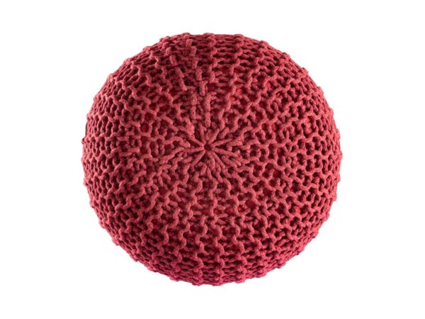 Pouf PREMIUM ø45cm tabouret pouf tricoté terrasse intérieure piscine jardin durable – Image 5