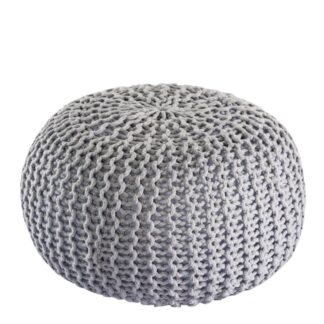 Pouf PREMIUM ø45cm tabouret pouf tricoté terrasse intérieure piscine jardin durable