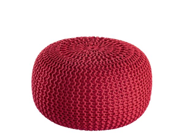 Pouf PREMIUM ø45cm tabouret pouf tricoté terrasse intérieure piscine jardin durable