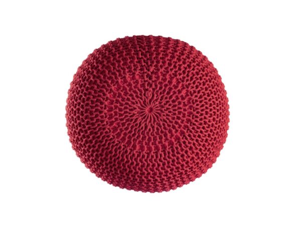 Pouf PREMIUM ø45cm tabouret pouf tricoté terrasse intérieure piscine jardin durable – Image 5