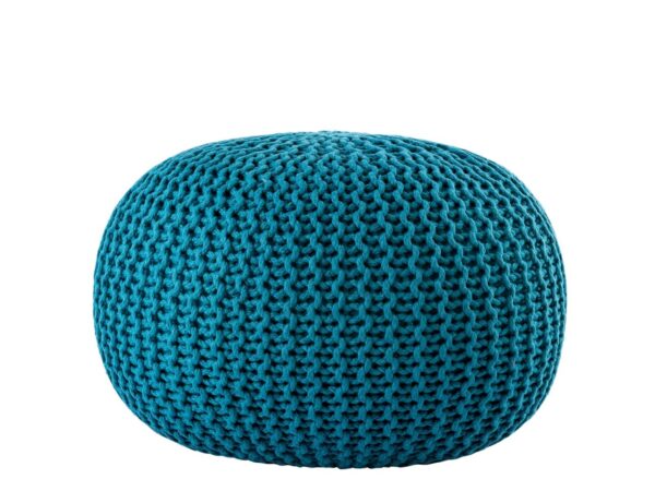Pouf PREMIUM ø45cm tabouret pouf tricoté terrasse intérieure piscine jardin durable – Image 4