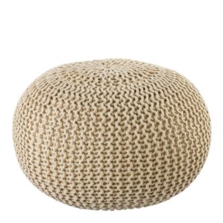 Pouf PREMIUM ø45cm tabouret pouf tricoté terrasse intérieure piscine jardin durable