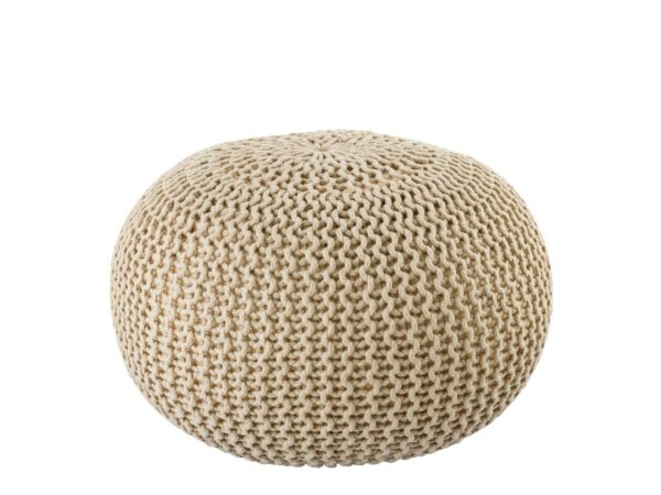 Pouf PREMIUM ø45cm tabouret pouf tricoté terrasse intérieure piscine jardin durable