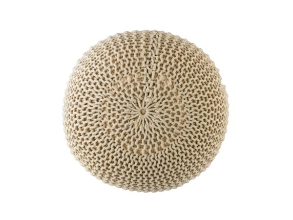 Pouf PREMIUM ø45cm tabouret pouf tricoté terrasse intérieure piscine jardin durable – Image 5