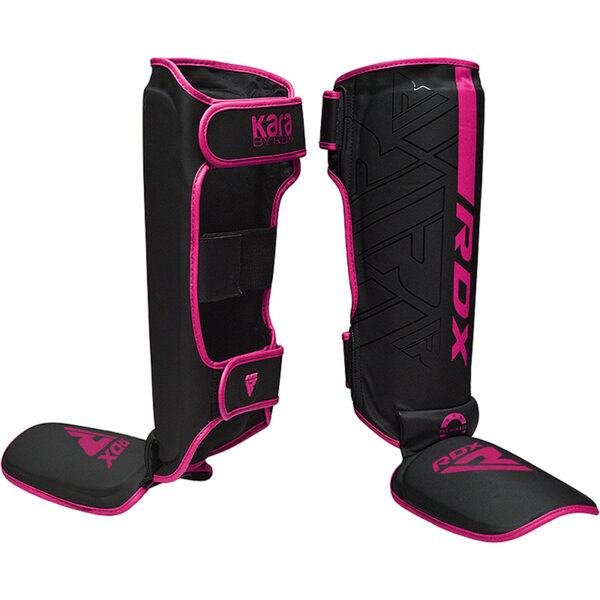 RDX F6 KARA MMA Protège-Tibias S Rose Cuir PU