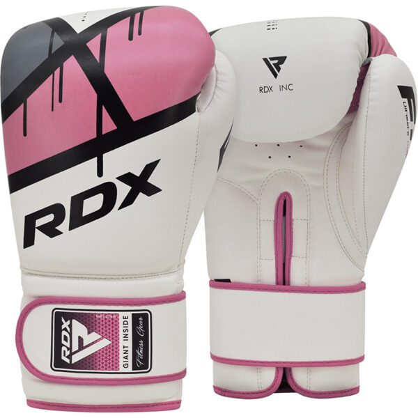RDX F7 Ego Gants de Boxe pour Femmes 8oz Rose Cuir PU