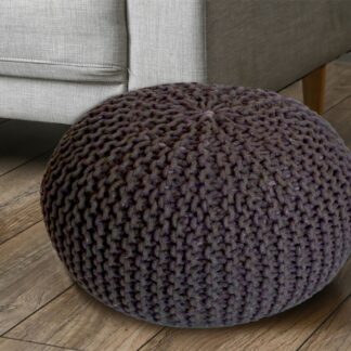 Pouf tabouret tricoté Ø 45 H 30 cm pouf d'assise cm coussin de sol tricoté