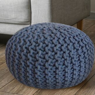Pouf Ø 55 H 37 H 37 tabouret tricoté siège pouf coussin de sol durable
