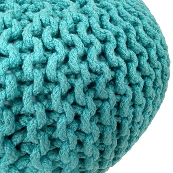 Pouf Ø 55 H 37 H 37 tabouret tricoté siège pouf coussin de sol durable – Image 5