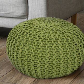 Pouf Ø 55 H 37 H 37 tabouret tricoté siège pouf coussin de sol durable