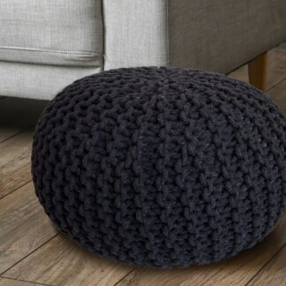 Pouf Ø 55 H 37 H 37 tabouret tricoté siège pouf coussin de sol durable