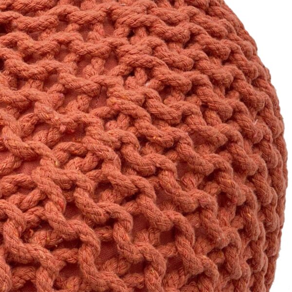 Pouf Ø 55 H 37 H 37 tabouret tricoté siège pouf coussin de sol durable – Image 3