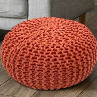 Pouf Ø 55 H 37 H 37 tabouret tricoté siège pouf coussin de sol durable
