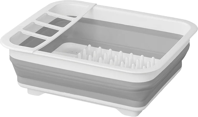 Dishwashing racks porte-vaisselle pliable 31,5 x 36,5 x 13 cm gris/blanc - ProPlus – Image 9