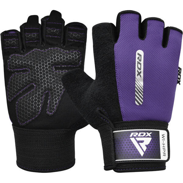 RDX W1 Gants de Gym L Violet Lycra