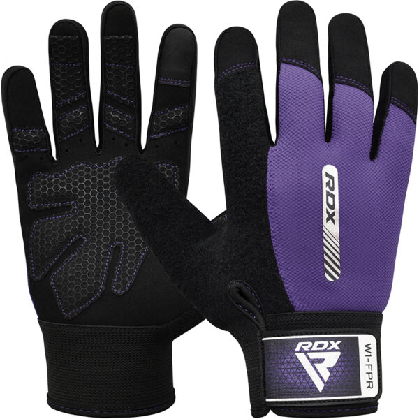 RDX W1 Full Finger Gants Gymnastique M Violet Lycra