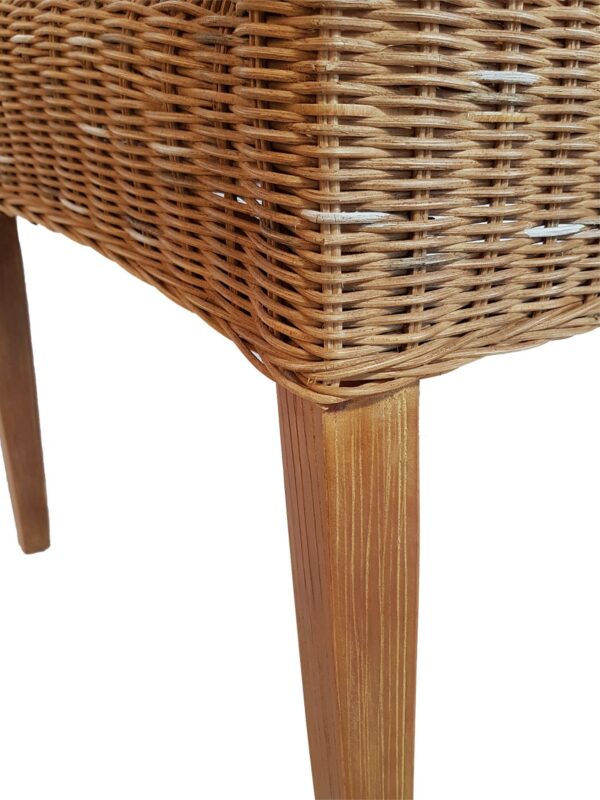 Chaises de salle à manger lot de 4 chaises en rotin chaises de table à manger de jardin d'hiver chaises en osier Cardine cappuccino – Image 8