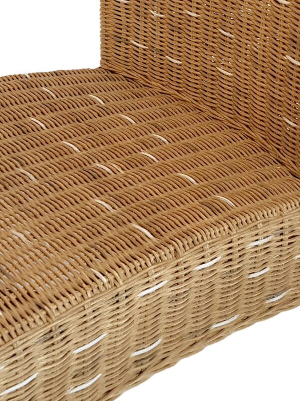 Chaises de salle à manger lot de 4 chaises en rotin chaises de table à manger de jardin d'hiver chaises en osier Cardine cappuccino – Image 7
