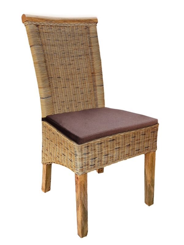 Chaise en rotin ensemble de 6 chaises de salle à manger tabac Perth chaise en osier chaise en rotin durable – Image 2
