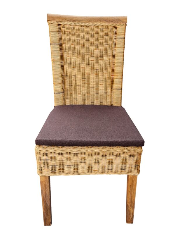 Chaise en rotin ensemble de 6 chaises de salle à manger tabac Perth chaise en osier chaise en rotin durable – Image 3
