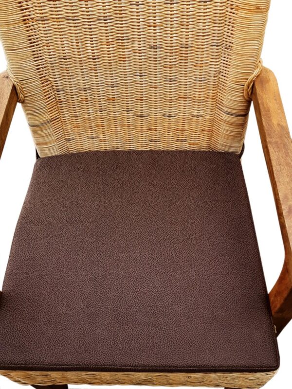 Chaises de salle à manger lot de 2 chaise en rotin avec accoudoirs tabac Perth chaise en osier fauteuil en rotin – Image 7