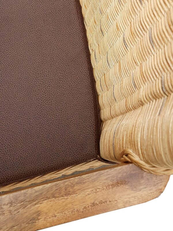 Chaises de salle à manger lot de 2 chaise en rotin avec accoudoirs tabac Perth chaise en osier fauteuil en rotin – Image 8
