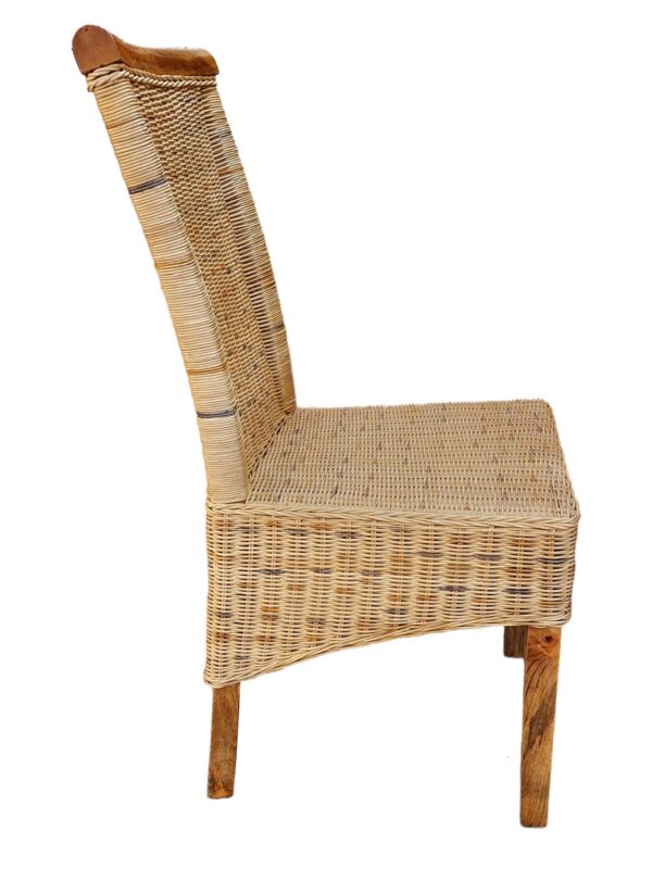 Chaise en rotin ensemble de 6 chaises de salle à manger tabac Perth chaise en osier chaise en rotin durable – Image 4