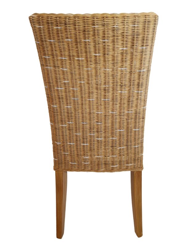 Chaise de salle à manger en rotin, chaise de jardin d'hiver, en osier, durable, Cardine cappuccino naturel – Image 5