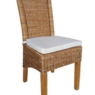 Chaise de salle à manger chaise en rotin chaise de table à manger chaise en osier marron Perth