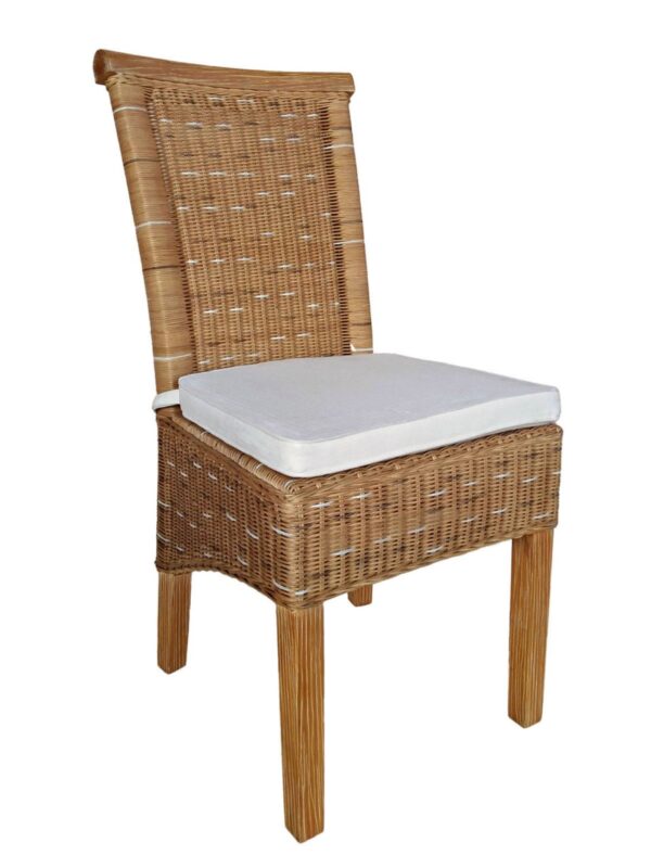 Chaise de salle à manger chaise en rotin chaise de table à manger chaise en osier marron Perth
