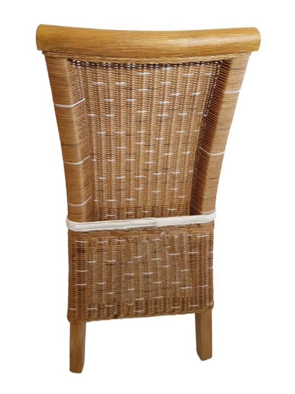 Ensemble de chaises de salle à manger, 4 pièces, en rotin, table à manger, chaises en osier marron Perth – Image 6
