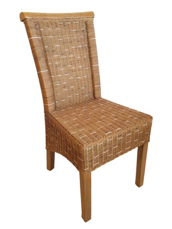 Chaise de salle à manger chaise en rotin chaise de table à manger chaise en osier marron Perth
