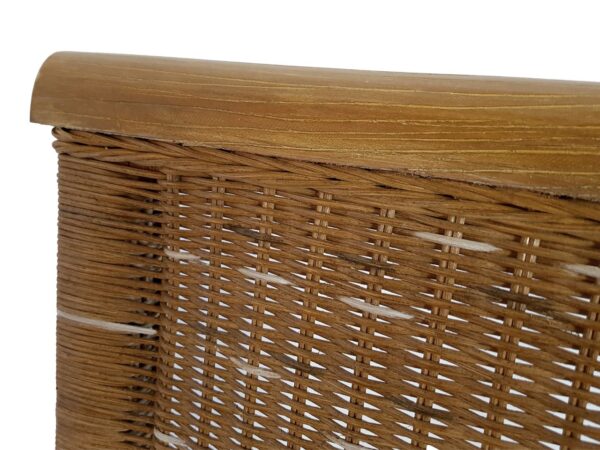 Chaise de salle à manger chaise en rotin chaise de table à manger chaise en osier marron Perth – Image 6