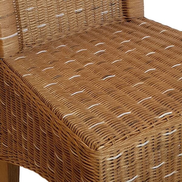 Chaise de salle à manger chaise en rotin chaise de table à manger chaise en osier marron Perth – Image 8