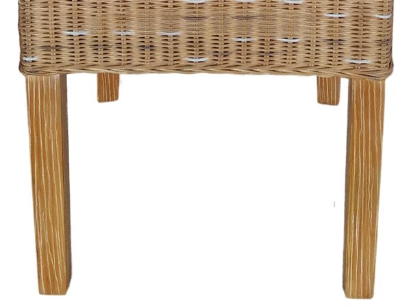 Chaise de salle à manger chaise en rotin chaise de table à manger chaise en osier marron Perth – Image 9