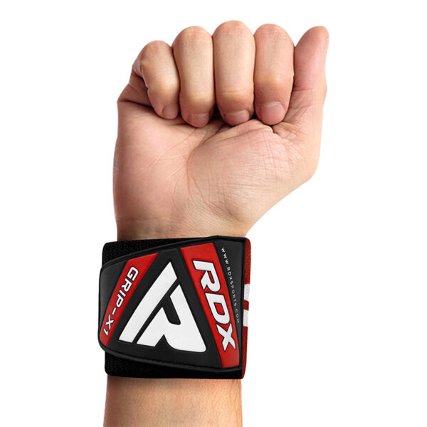 RDX W4 Sangles de Soutien des Poignets pour la Musculation L Rouge