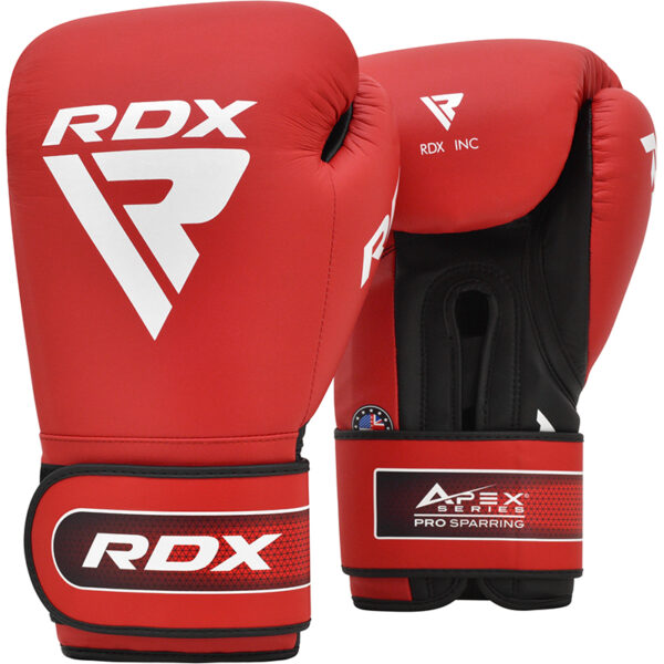 RDX Apex Rouge 12oz Gants De Boxe Sparring/Entraînement Crochet & Boucle Hommes & Femmes Poinçonnage Muay Thai Kickboxing – Image 2
