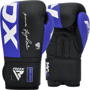 RDX F4 Gants De Boxe Et d'Entraînement Avec Sangle Scratch Bleu 16oz