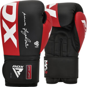 RDX F4 Gants De Boxe Et d'Entraînement Avec Sangle Scratch Rouge 14oz