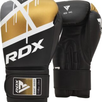 RDX F7 Ego Gants de Boxe 14oz Noir/doré Cuir PU