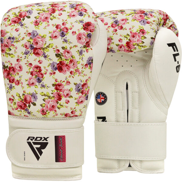 RDX FL6 Floral Gants De Boxe Blanc 8oz – Image 2