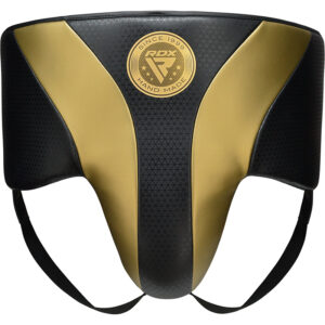 RDX L1 Mark Pro MMA Protection Aaine Entraînement Noir/doré Cuir