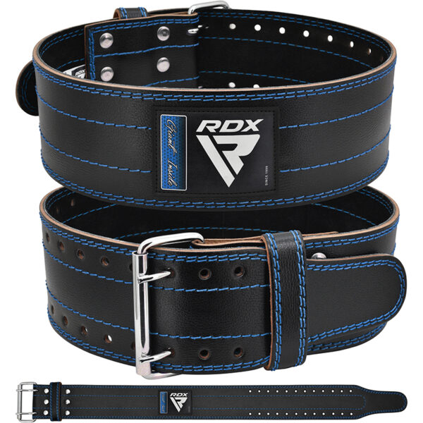 RDX RD1 4 Ceinture De Gymnastique En Cuir Bleu XS – Image 2