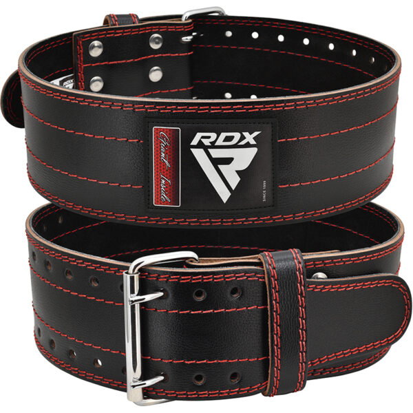 RDX RD1 4 Ceinture De Gymnastique En Cuir Rouge XS – Image 2