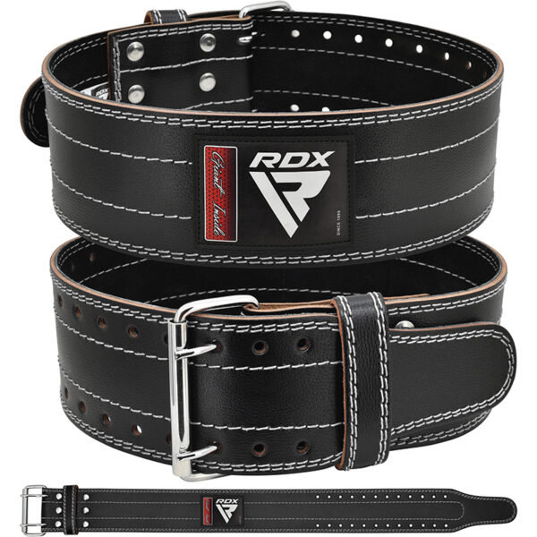 RDX RD1 4 Ceinture De Gymnastique En Cuir Blanc XS