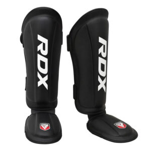 RDX T1 Protèges Tibias Pieds Moyenne Noir Cuir PU