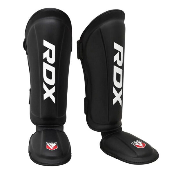 RDX T1 Protèges Tibias Pieds Petite Noir Cuir PU