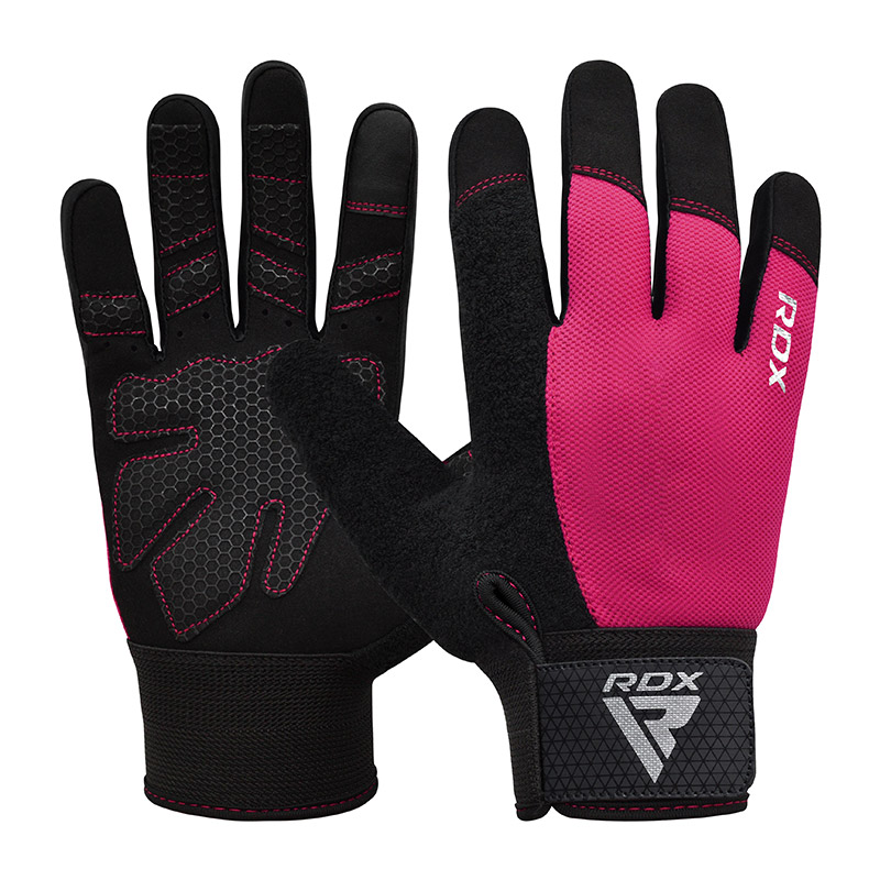 RDX W1F Full Finger Salle de sport Gants entraînement Rose L – Image 2