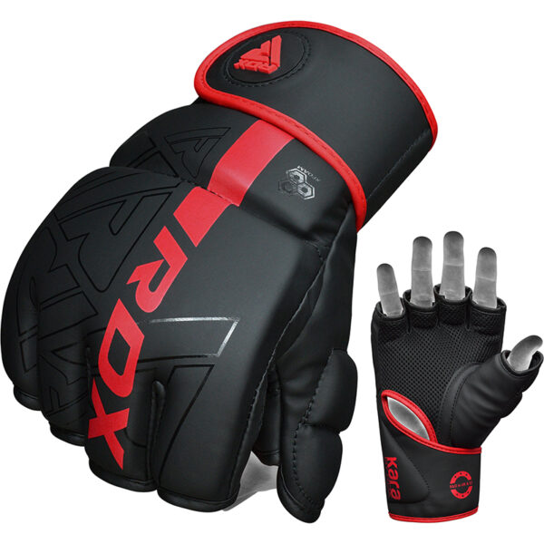RDX F6 KARA Gants de Grappling et MMA XL Rouge Cuir PU – Image 2